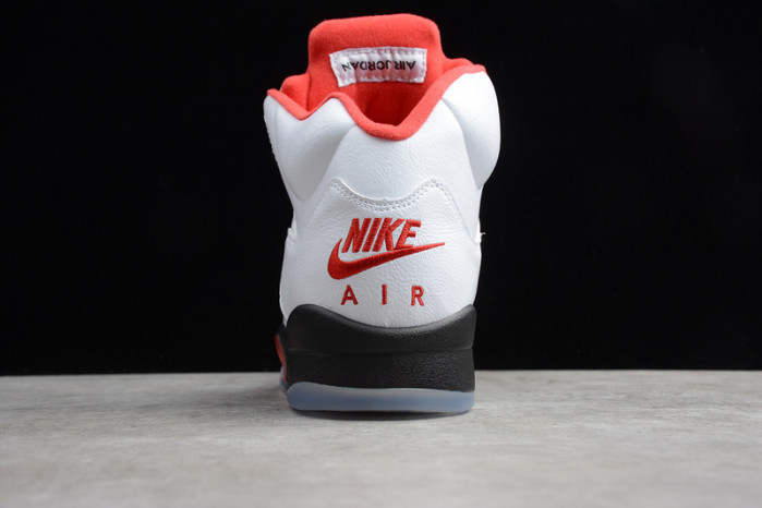 air jordan 5 retro fire red silver tongue da1911-102