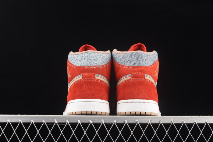 Air Jordan 1 Mid Denim Red Men
