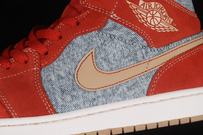 Air Jordan 1 Mid Denim Red Men