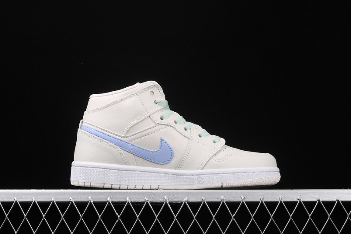 JORDAN 1 MID MULTI-COLOR SWOOSH PHANTOM (GS) 555112-035