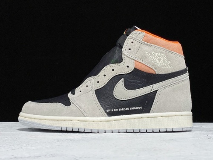 air jordan 1 grey black crimson 555088-018