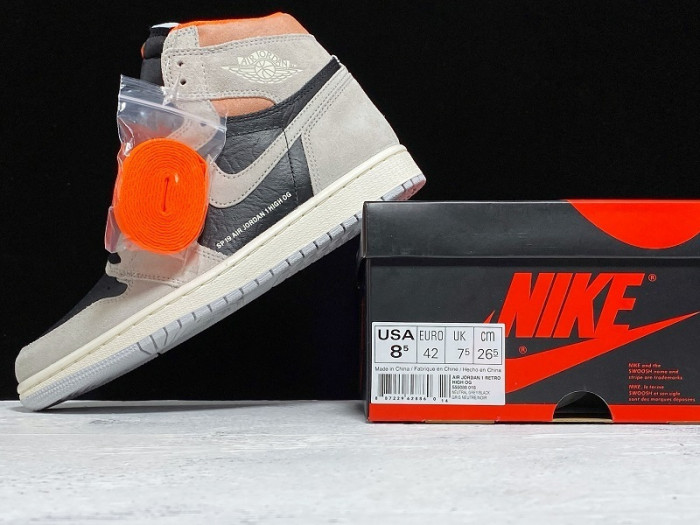 air jordan 1 grey black crimson 555088-018
