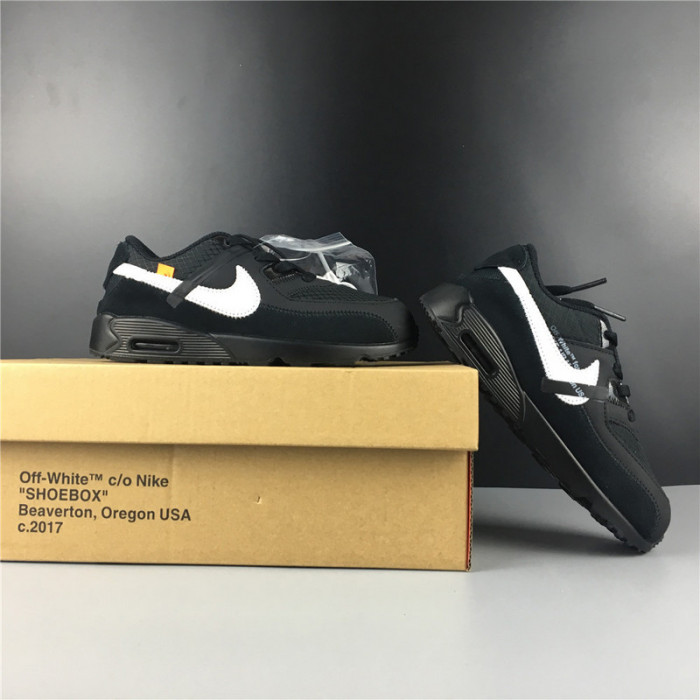 ow x nike air max 90 kids shoes bv0852-001