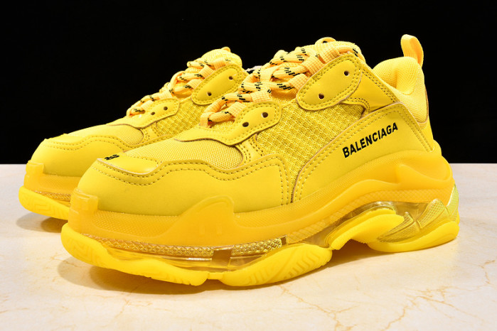 Ba*len*cia*ga TRIPLE S TRAINERS CLEAR SOLE TRAINER YELLOW W09O5 8126