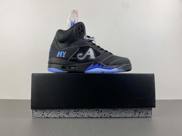 Awake NY x Air Jordan 5 Black Racer Blue DV4982-004