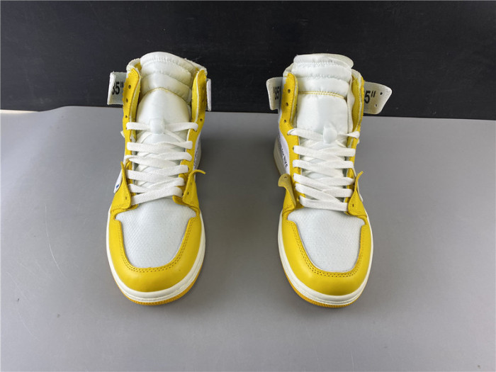 OW NIKE AIR JORDAN 1 UNC YELLOW AQ0818-149