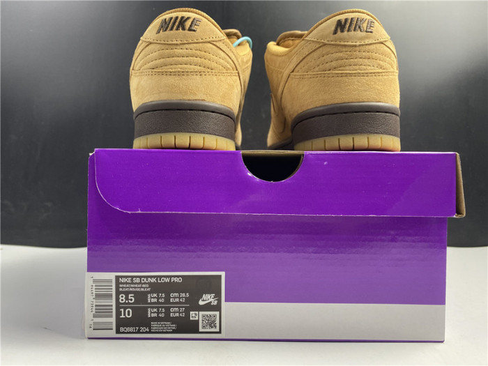 nike sb dunk low pro “wheat mocha bq6817-204