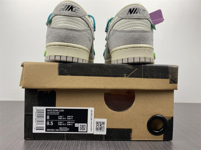 nike dunk low ow lot 36 dj0950-107