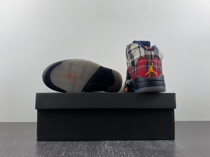 air jordan 5 gs “plaid” fd4814-008