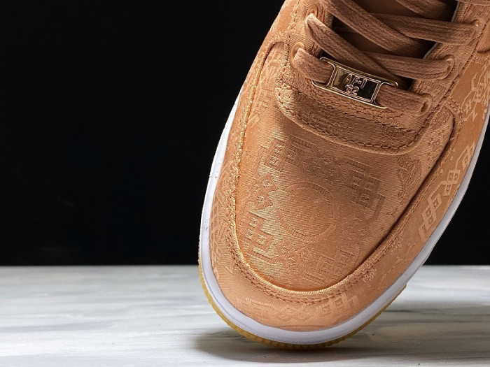 clot x nike air force 1 low rose gold cj5290-600