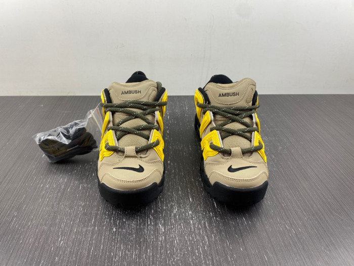 nike air more uptempo low ambush vivid sulfur limestone fb1299-200