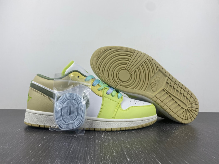 air jordan 1 low sail white oil green fd9906-131