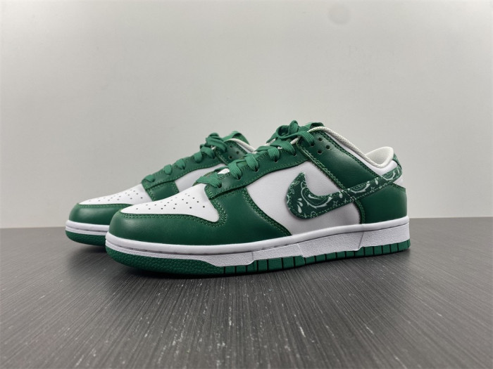 nike dunk low essential paisley pack green dh4401-102