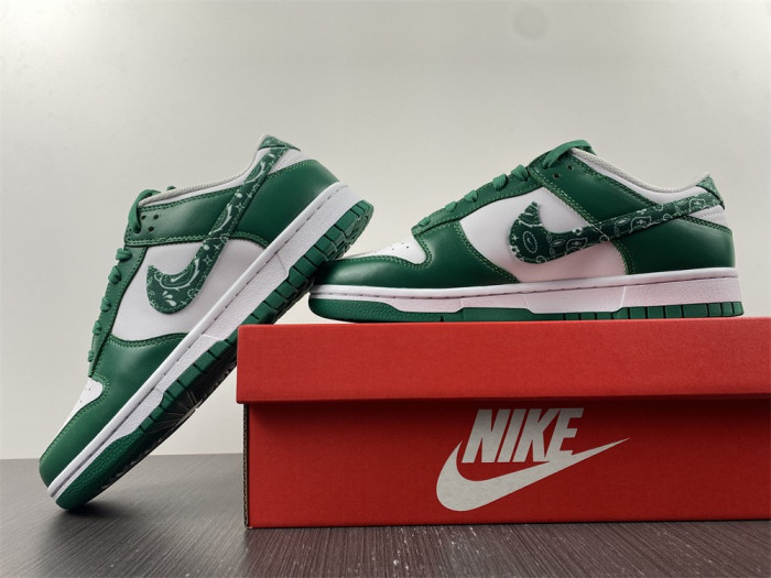 nike dunk low essential paisley pack green dh4401-102