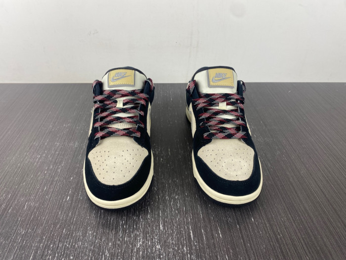 nike dunk low lx black suede team gold dv3054-001