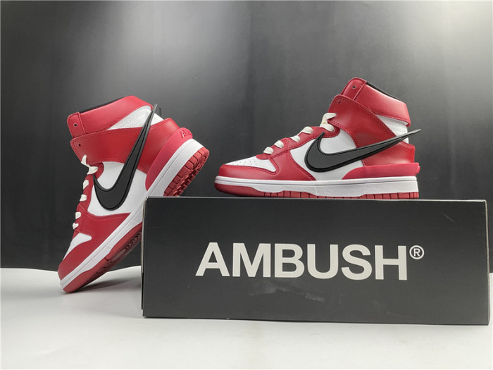 nike dunk high white and red cu7544-102