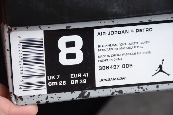 air jordan 4 retro game royal 308497-006