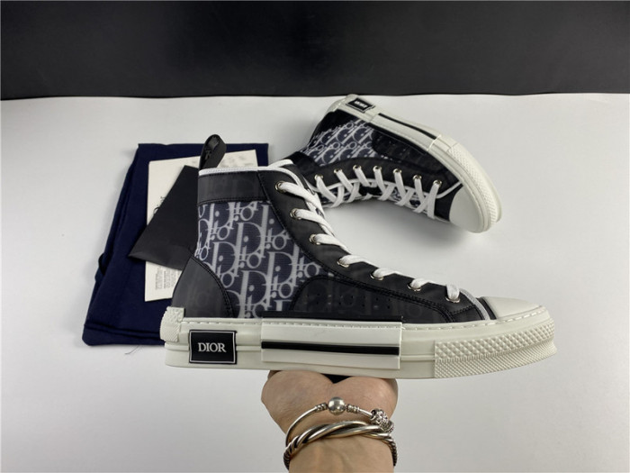 D*or b23 oblique high top sneaker black t00853h033