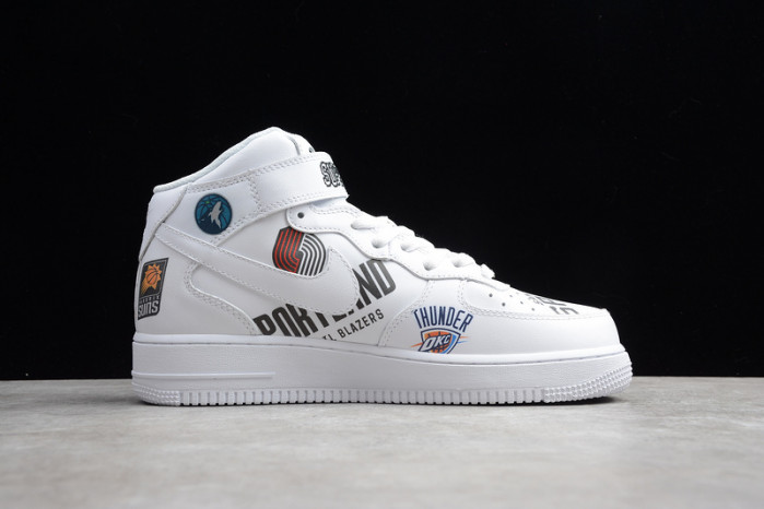 NIKE AIR FORCE 1 MID NBA WHITE AQ8017-100