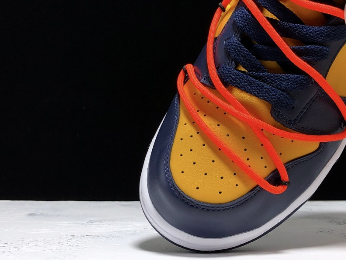 ow x nike dunk low white michigan ct0856-700